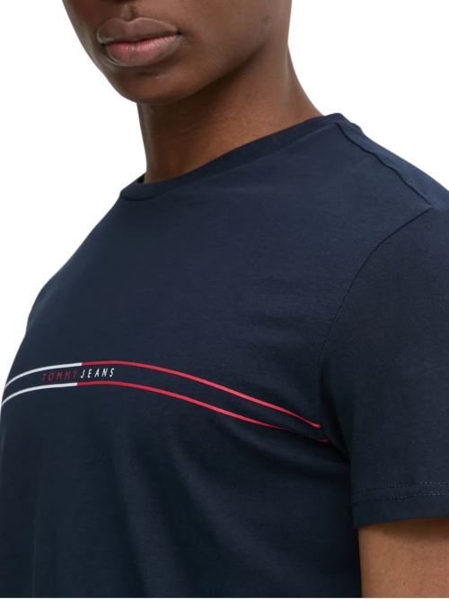 T-shirt blu in cotone Tommy Jeans | DM0DM20779C1G